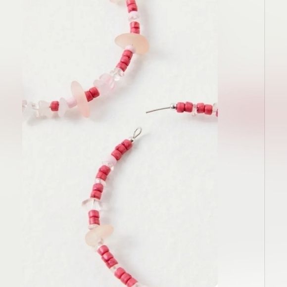 Anthropologie,  Hoop Earrings, Pink - NWOT!!! - Picture 3 of 8